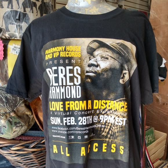 Men T'Shirt B Hammond Jamaican Reggae Artist 💛🖤💚 - Picture 1 of 2